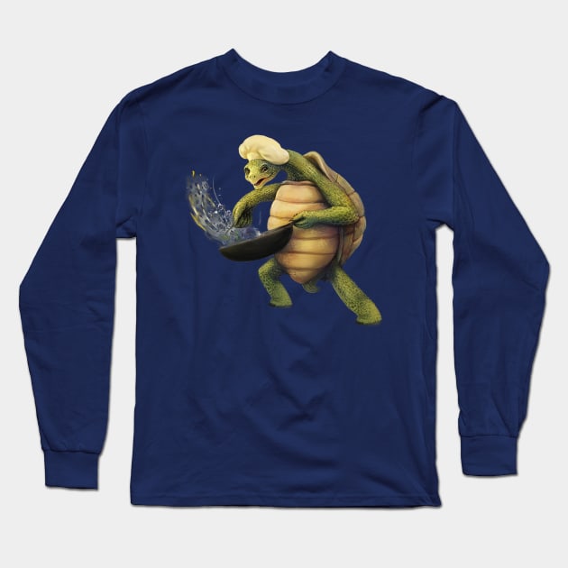 Chef turtle Long Sleeve T-Shirt by Corvons